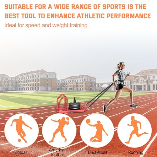Heavy Duty Push Pull Weight Sled with Harness for Speed Training