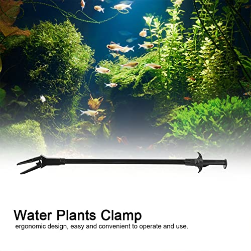 Aquarium Tongs, Fish Tank Plastic Tweezer Water Plants Algae Clamp Scrapers Cleaning Tool Clip Spot Feed and Coral Extra Long Tweezers Multi Purpose Pruning Cleaner Curved Tools