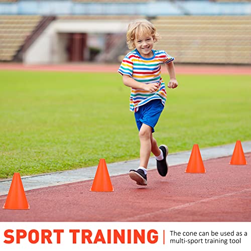 Reginary 40 Pcs Training Cones for Sports, 7 Inch - color: Orange