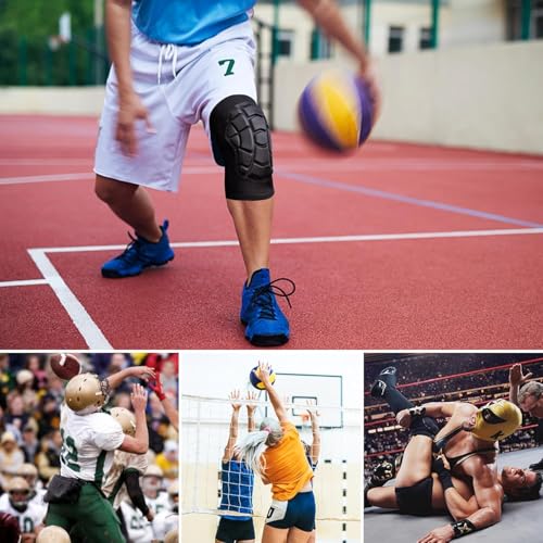 COOLOMG Basketball Knee Pads Youth Adult for Football Volleyball Wrestling - color: Black, size: X-Small