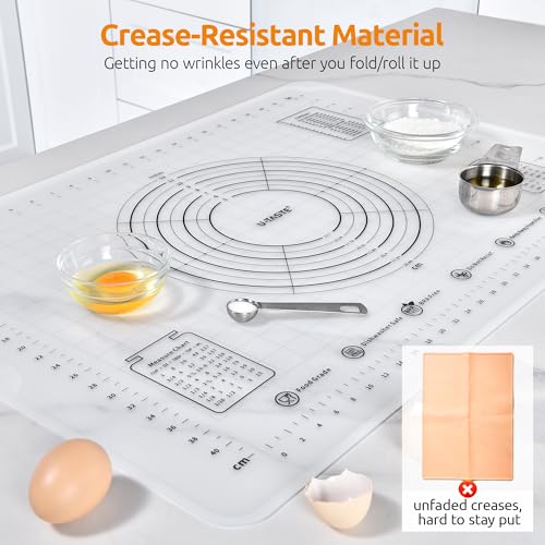 U-Taste 228.2℉ Heat Resistant Food Grade 1.5oz Angled Turkey Baster, and 20inx28in Large Silicone Pastry Mat Food-Grade Non-Stick Dough Rolling Mat (Black+Transparent)