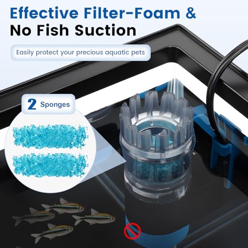 Aquarium Surface Skimmer, 96 GPH Flow Rate – Ideal for Freshwater & Saltwater Compatible, 5W – Efficient Waste Removal