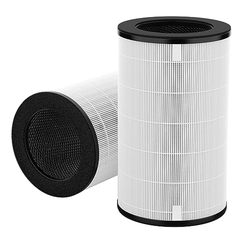 AP-PET35 AP-T30 Replacement Filter Compatible with HoMedics TotalClean Air Purifier Models 5-in-1 AP-T30FL AP-T30WT AP-PET35FL AP-PET35-WT, 360ยฐ Filtration 5 Layers 3 in 1 HEPA Filter, 2 Pack - style: AP-T30/AP-PET35 2 Pack