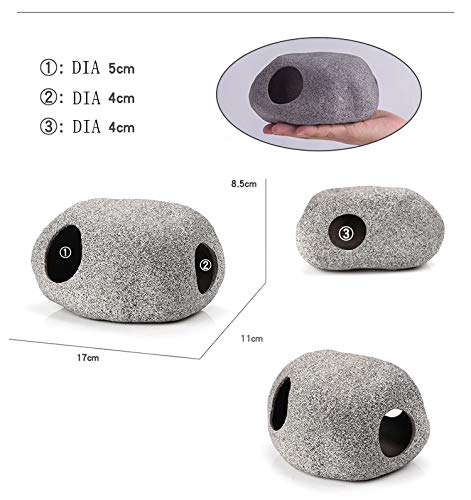 Norgail Aquarium Stone Hideaway Ornament Cichlid Shrimp Breeding Hiding Cave (X-Large)(904) - size: X-Large