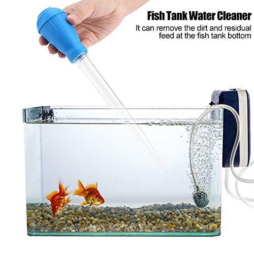 Fish Tank Pipette, Plastic Water Cleaner, Aquarium Cleaner and Feeder with Measurement Scales for Mini Tanks