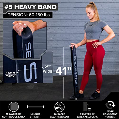 Assisted 41" Pull-Up Band, Resistance & Stretch, Powerlifting & Pull-up Assist Loop (Single Band) - style: #5 (60-150 lbs)