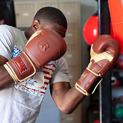 Ringside Heritage Genuine Leather Boxing Training Sparring Gloves - size: 18-Ounce