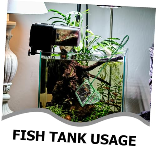 Toddmomy 8pcs Aquarium Fish Net Scoop Set with Fine Mesh Fabric 3-inch Plastic Handle Fish Tank Nets for Small Ponds and Aquariums and Tank Cleaning Accessories