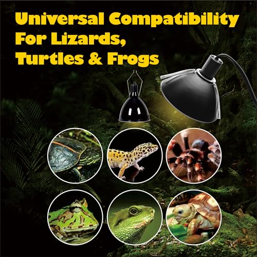 4pcs Reptile Heat Lamp Clips & Hangers Kit - 2x Spring Clips + 2x Dual Lamp Stands for 5.5"/8.5" Domes, Secure Mounting for Terrarium UVB/Heating Lights, Glass Habitat Accessories Stainless Steel - size: 4 Pack