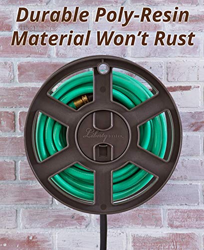Liberty Basics 510 Wall Mount Hose Reel, Bronze - style: Side Reel
