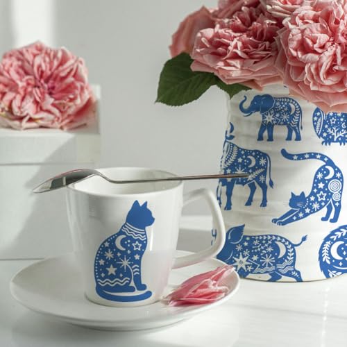 SUPERDANT 5 Pcs Blue Jungle Animal Ceramic Transfer Paper Underglaze Water Decal Ceramic Decal Paper Pottery Transfer Sheet for Plate Cup Vase Decoration Blue - style: Jungle Animals