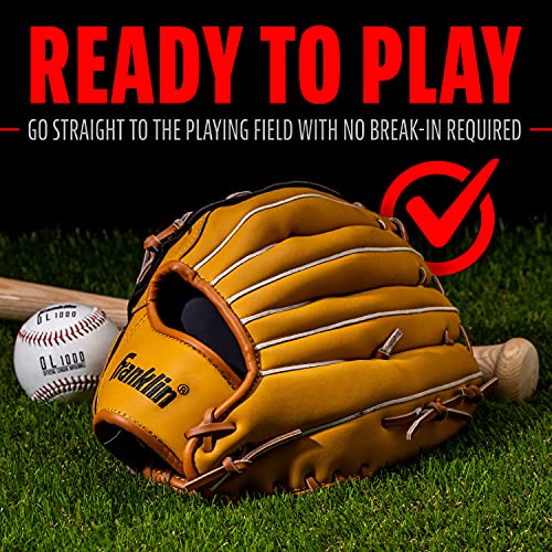 Franklin Sports Field Master Baseball Glove - color: Tan, style: 12.5" - Basket Web
