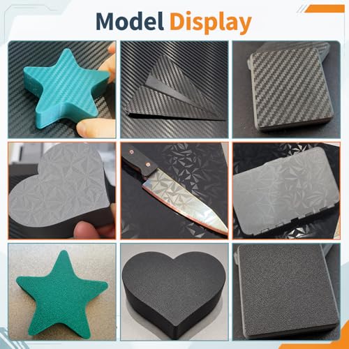 2 Packs 235x235mm Build Plate for Adventurer AD5X/5M/5M Pro, Smooth Diamond PEO +Carbon Fiber PET Spring Steel Flexible PEI Sheet Platform for Ender 3/3 Pro/3S1/3 V2, CR 20/CR 20 Pro, Ender 5/5 Pro - size: 235x235mm-2pcs, style: Black PEO+PET