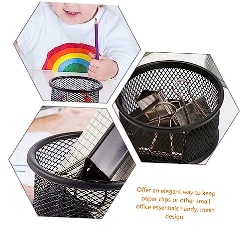 Alipis Mesh Paperclip Storage Container Lid Office Desk Organizer for Iron Paper Clips 1-Piece Multi-Purpose Holder for School and Office Supplies