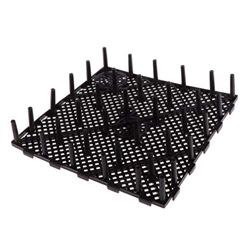 POPETPOP Black Aquarium Divider Trays Fish Tank Bottom Plate Grid Isolate Board Divider- Aquarium Divider Tray PVC Splicing Clapboard Bottom (Black) PVC Splicing Aquarium Accessory