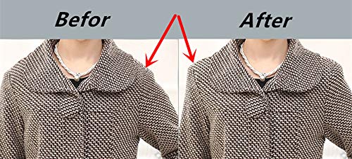 YEQIN Covered Set-in Shoulder Pads (2 Pair of Black)