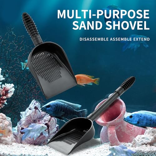 Aquariums Sand Shovel Tool Fishtanks Gravels Strainer Scoops with Ergonomic Handle Aquariums Tool Kits