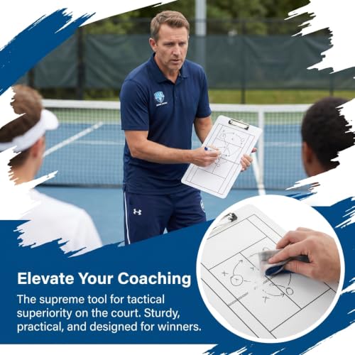 Tennis Coaching Supplies Dry Erase Competition Board Whiteboard Clipboard for Strategy