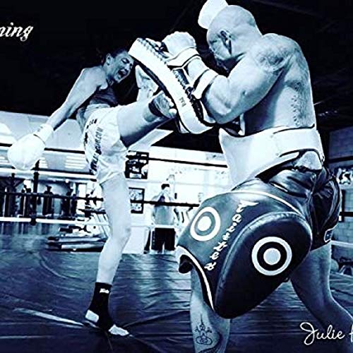 Fairtex Syntek Leather Thigh Pads, Muay Thai MMA Kickboxing Training Gear - color: Blue