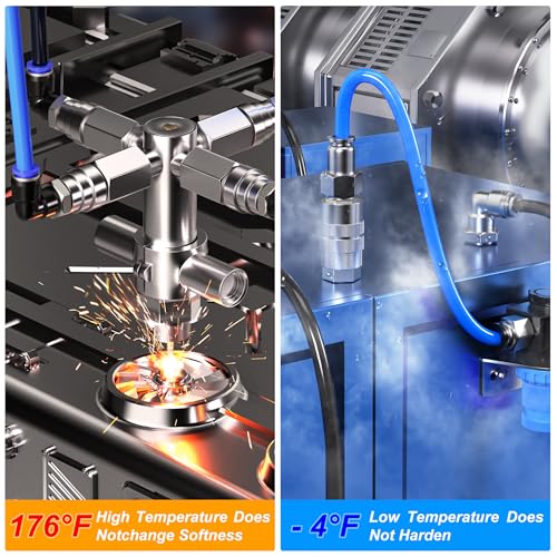 TAILONZ PNEUMATIC Clear 6mm OD 4mm ID Polyurethane PU Air Hose Pipe Tube Kit 32 Meter 100ft - color: Clear, size: 6mm OD/100ft/32m
