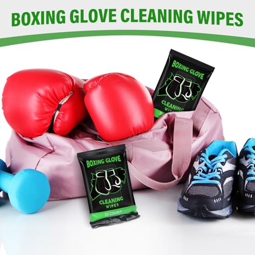 Threlaco 6 Pack 120 Count Boxing Glove Deodorizer Wipes Quick Clean Resealable Convenient Boxing Glove Cleaning Wipes