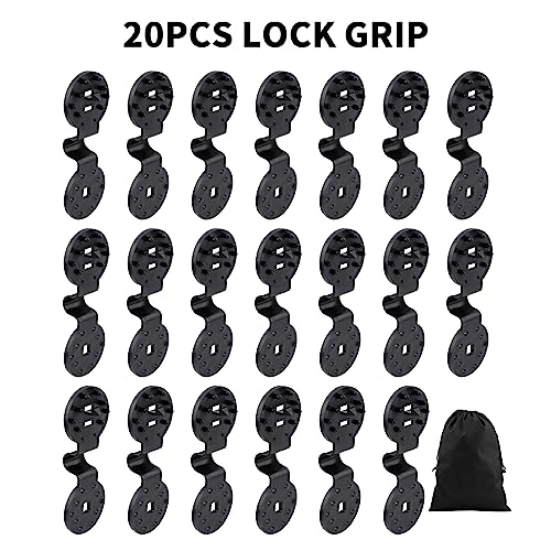 20pcs Shade Cloth Clips,Sunscreen Net Clips Heavy Duty Plastic Lock Grip Sunshade Clip for Greenhouse Outdoor Garden Patio Awning Mesh Fabric Clamp Fix Tarp Clip - color: 20pcs Shade Cloth Clips