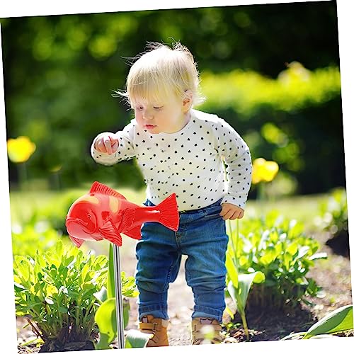POPETPOP Outdoor Resin Carp Figurine Garden Decoration Fish Ornament for Lawn and Patio Red Koi Sculpture for Courtyard and Aquarium Display
