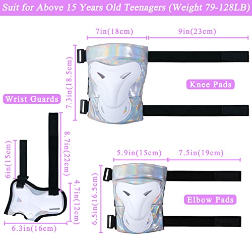 Bienbee Knee Pads for Men, Knee Pads Wrist Guard Knee and Elbow Pads Adult Protective Gear Set for Skateboard, Roller Skating, for Women Men Youth Adult Kids - size: Medium