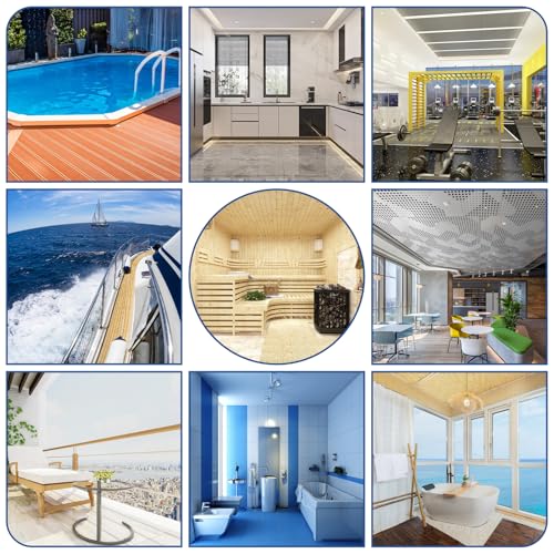12PCS Drainage Interlocking Floor Tiles 11.8" x 11.8", Modular Interlocking Cushion Soft PVC Floor Non-Slip Splicing Waterproof Mat for Pool, Shower, Patio, Balcony, Bathroom, Kitchen, Yard(Grey)