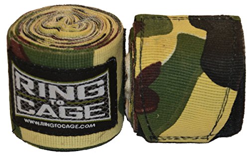 Ring to Cage Handwraps Mexican Style Stretchable- Patterned 180" Long - 23 Color Patterns - color: Camo (Traditional)