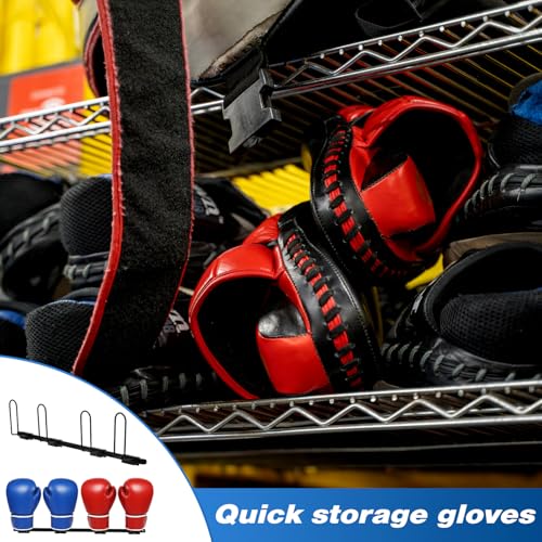 2 Sets Boxing Glove Storage Rack Wall Mount Dryer Holds 4 Pairs Boxing Glove Storage Garage Organizer Holder for Gym Home Training Room Shopping Center