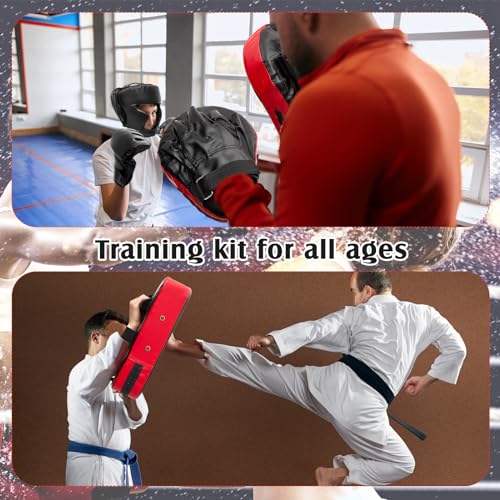 Gemscream 10 in 1 Taekwondo Kick Pad Boxing Equipment Set - color: Black