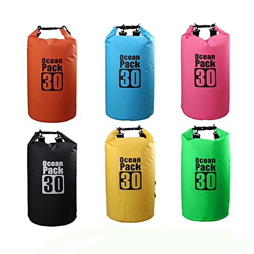 Dry Sack/Waterproof Bag for Boating, Kayaking, Hiking, Snowboarding, Camping, Rafting, Fishing and Backpacking (Black, 30L) - color: Black, size: 30L