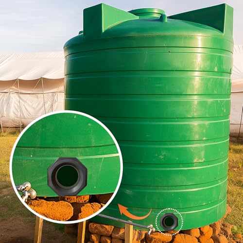 1 Pcs 2 Inch Bulkhead Fitting PVC - Heavy-Duty Plumbing Kit for Water Tank, Aquariums, Rain Barrels & Pools with Reinforced Seals (Female/Internal Thread, Requires 3-1/2" Hole Saw) - size: 2 Inch