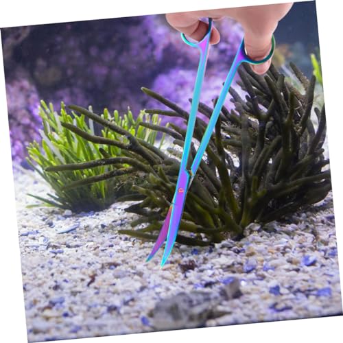 VICASKY Stainless Steel Aquatic Plant Scissors 1 Piece Precision Trimming Tools for Aquariums for Aquascaping and Aquarium Plant Maintenance