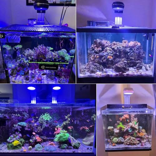 RL60 WiFi Reef LED Light, 60W Full Spectrum Marine Reef LED Aquarium Lighting for Soft/LPS Corals & Saltwater Fish Nano Tanks, Built-in Timer, WiFi Phone Programmable, Sunrise Sunset