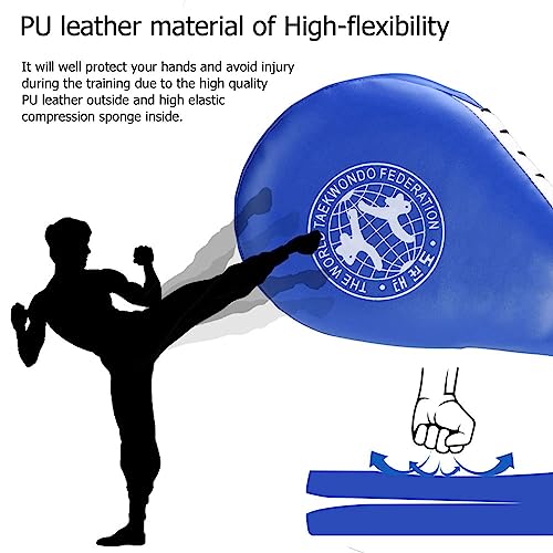 Taekwondo Kick Pads, Striking Karate Martial Arts Training Target Pad, Taekwondo Double Kick Train Strike Pads Target Tae Kwon Do Karate Kickboxing