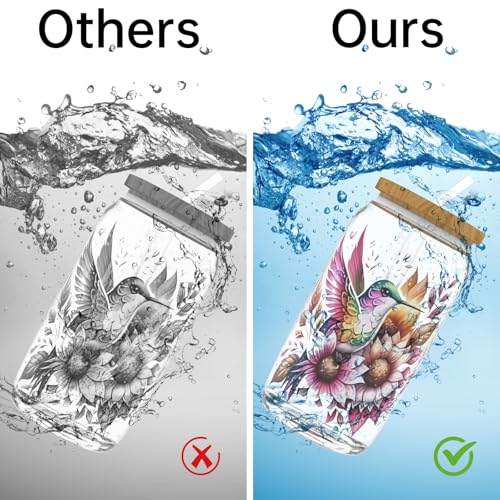 UV DTF Cup Wrap Transfer Stickers, 4 Sheets Birds Rub On Transfers for Tumblers Water Bottles Glass Cups Mugs Ceramics - style: Birds