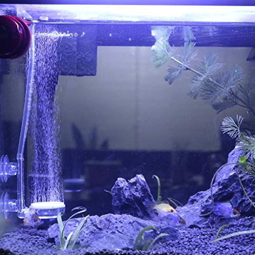 1.4inch Aquarium Air Stone Fish Tank Nano Bubble Stone Kit with Control Valve Quiet Super-High Dissolved Oxygen Diffuser Makes Super Tiny Bubbles for Betta Fish & Small Tank