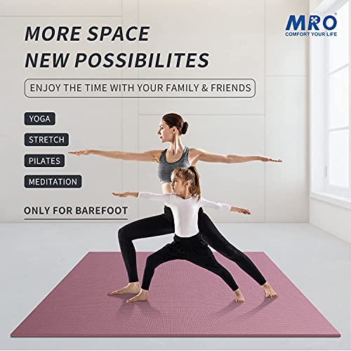 MRO Extra Large Yoga Mat, 12'x6'/9'x6'/7'x5'/6'x4' (9MM) - color: purple, size: 6*12 FT