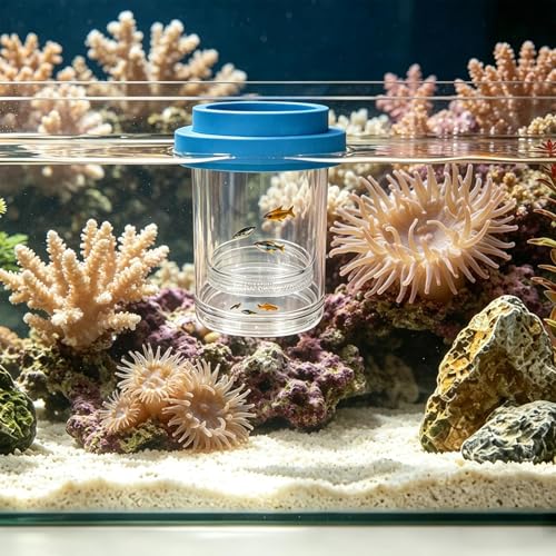 Floating Fish Breeder Box, Fry Hatching Incubator, Transparent Separator Chamber, Professional Aquatic Nursery, Heavy Duty Spawning Hardware - color: large