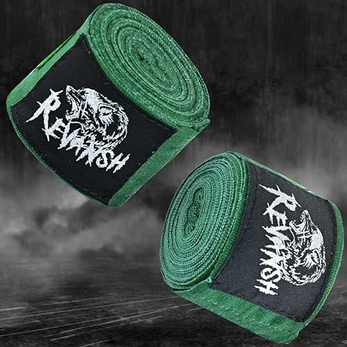 Sports 180-Inch Mexican Style Hand Wraps – Elasticated for Boxing, MMA, Kickboxing, Muay Thai & Martial Arts | Men & Women - color: Green