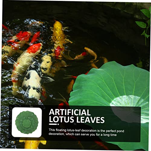 Holibanna 9pcs Floating Lotus Leaves Aquarium Decor Realistic Fake Plant Ornaments for Fish Tank Garden Material for Aquatic Displays