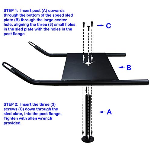Bluedot Trading Power Running Training Speed Weight Sled Push, Pull, and Drag for Athletic Exercise and Speed Improvement, Strength & Conditioning, and Cross-Training
