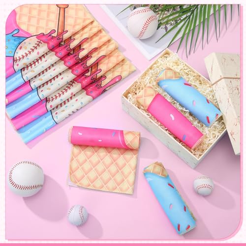 FuWeave 24 Pcs Ice Cream Baseball Cooling Towels Gifts 30 x 9 Inch - color: Baseball 2, size: 30 x 9 inches