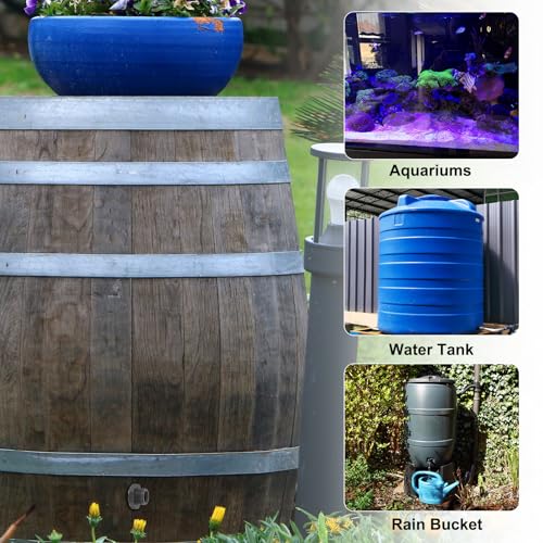 PATIKIL PVC Bulkhead Fitting NPT2", Bulkhead Water Tank Connector with Silicone Seal Gasket Garden Hose Fitting for Rain Bucket, Sinks, Aquariums, Gray