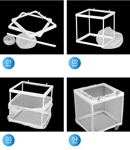 White Nylon Mesh Fish Fry Hatchery Breeder Box Separation Net by XMHF