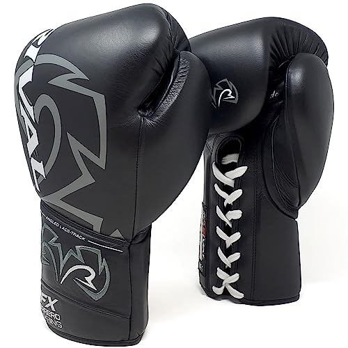 RIVAL Boxing RFX-Guerrero HDEF Lace-Up Sparring Gloves, Unique Multi-Layered Foam and Laminated with a High-Density EVA - color: Black, size: 20 oz.