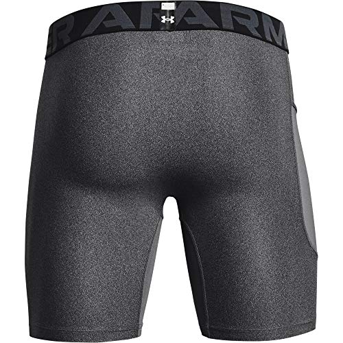 Under Armour Men's Armour Heatgear Compression Shorts - color: Carbon Heather (090)/Black, size: Medium Tall