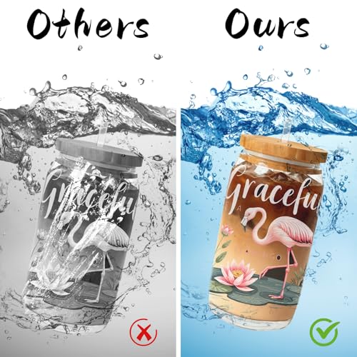 UV DTF Cup Wrap Transfer Stickers, 4 Sheets Flamingos Rub On Transfers for Tumblers Water Bottles Glass Cups Mugs Ceramics - style: Flamingos
